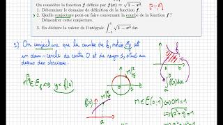 Calculer une intégrale à laide dun cercle • méthode très classique • Sujet de Bac • terminale S [upl. by Akemahc]