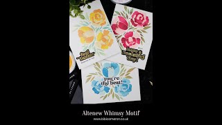 Easy DIY Stencilled Cards  Altenew Whimsy Motif [upl. by Altis]