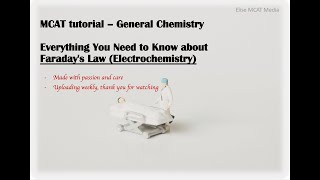 MCAT  Faraday’s Law relating amount of elements deposited at an electrode to current [upl. by Aurelia]