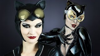 Cat Woman Transformation Makeup Tutorial [upl. by Truman]