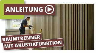 DIY TrennwandRaumtrenner aus Holz selber bauen mit Akustikfunktion [upl. by Skye]