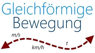 Gleichförmige Bewegung  einfach erklärt  Physik  Lerntippsammlungde [upl. by Benilda585]