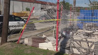 Man found dead in car riddled with bullet holes that crashed through a fence in northwest Houston [upl. by Eleph]