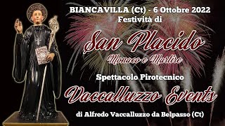 BIANCAVILLA Ct  San PLACIDO Monaco e Martire 2024  VACCALLUZZO EVENTS Night Show [upl. by Eivla790]