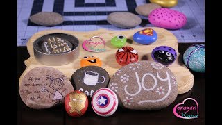 Como Pintar Piedras y hacerlas decorativas DIY [upl. by Noinatrad]