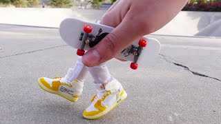 Finger Skateboard  Skatepark Flick Tricks Tech Deck Finger shoes Finger dancing  Finger Boarding [upl. by Haggai]