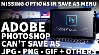 Photoshop Cant save as JPG JPEG PNG and other Format  EASY FIX [upl. by Angelo762]