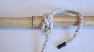 How To Tie A Gaff Topsail Halyard Bend  Knot [upl. by Ellehciram60]