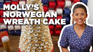 Molly Yehs Norwegian Wreath Cake  Girl Meets Farm  Food Network [upl. by Aremmat608]