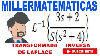 transformada inversa de Laplace con fracciones parciales  Ejemplo 8  Millermatematicas [upl. by Nihs807]