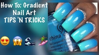 How To Gradient Nail Art TIPS N TRICKS [upl. by Anawek]