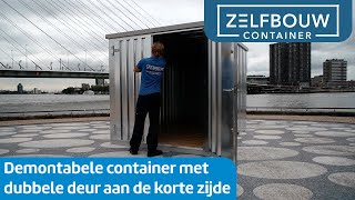 Demontabele container met dubbele deur aan de korte zijde [upl. by Annet]