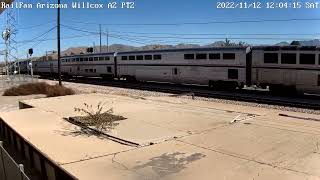 Amtrak 2 11 Sunset Limited from Tacna Wilmot and Willcox 112022 [upl. by Brigg]