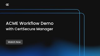 CertSecure Manager ACME Workflow Demo  Requesting amp Issuing Certificates  Encryption Consulting [upl. by Ragland681]