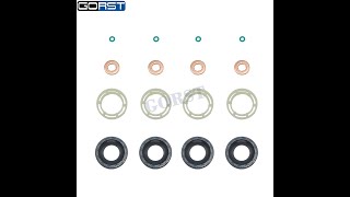 Engine Fuel Injector Repair Seal Kit 1314368 For Citroen Ford 1250976 1495927 1483820 1373550 [upl. by Dadelos873]