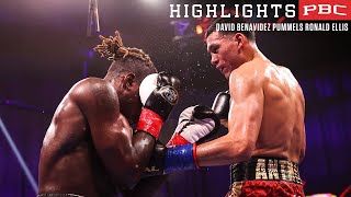 David Benavidez pummels Ronald Ellis to force stoppage [upl. by Donn924]