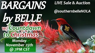 Sale Auction  BARGAINS BY BELLE  Counting down until Christmas  Come shop chat amp bid [upl. by Aihseuqram]