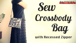 Sew Rectangle Crossbody Bag with Recessed Welt Zipper [upl. by Wiener277]