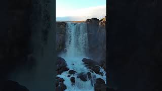 Hrafnagjá Þingvallavatn shortvideo drone waterfall iceland mountains shorts iceland [upl. by Asilad136]