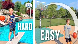 10 EASY to IMPOSSIBLE Trick Shots [upl. by Lachman]