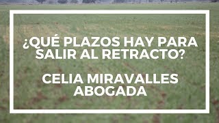 quot¿Qué plazos hay para salir al retracto de una finca rústicaquot retracto [upl. by Calabresi941]