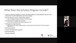 UC Berkeley Mastercard Foundation Scholars Program Informational Webinar 28 October 2024 [upl. by Johns607]