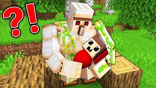 Baby JJ and Iron Golem  Sad Story  Maizen Minecraft Animation [upl. by Monroe]