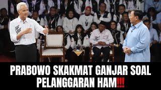 Prabowo Skakmat Ganjar Soal Pelanggaran HAM Di Debat Capres Perdana [upl. by Haggi269]