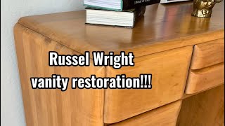 Restoring a MCM Russel Wright vanity from start to finish [upl. by Arette27]