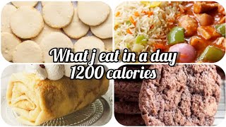 1200 calories diet  Low calorie what I eat in a day to lose weightlow calorie high protein [upl. by Dracir]