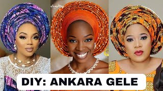 DIY AUTO GELE  ANKARA AUTOGELE  HEAD GEAR TUTORIAL [upl. by Secunda]