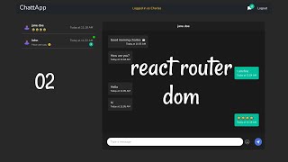 Realtime Chat App  2 reactrouterdom v6  React Nodejs and Socketio [upl. by Rhoads335]