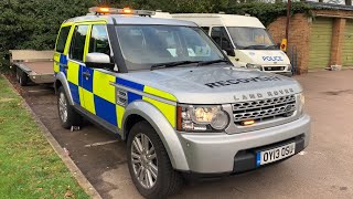 Police Land Rover recovery vehicle and other police cars [upl. by Ssur]