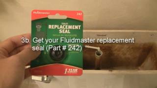 How to fix a toilet replacing the Fluidmaster 400 fill valve seal HD [upl. by Nayek]