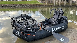 Bikerafting packrarft Kokopelli Nirvana self bailing X Montague Paratrooper pro bass fishing [upl. by Japha]