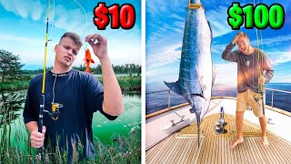 10 VS 100 FISHING  Budget Challenge [upl. by Haggai]