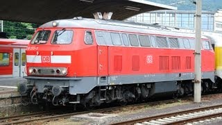 Baureihe 218  BR 218 in Heidelberg Stuttgart Ulm  Wissembourg Elsass [upl. by Mckale]