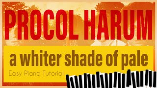 A Whiter Shade of Pale Easy Piano Tutorial procolharum piano tutorial awhitershadeofpale [upl. by Anovahs]