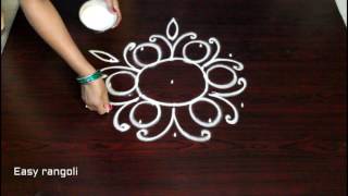 muggulu designs with 5 to 3 interlaced dots  rangoli art designs  simple kolam [upl. by Assirem546]