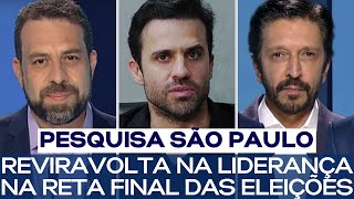 PESQUISA SÃO PAULO REVIRAVOLTA NA LIDERANÇA NA RETA FINAL DAS ELEIÇÕES [upl. by Merriott]