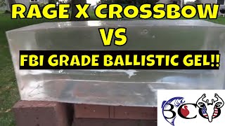 RAGE CROSSBOW X BROADHEAD VS BALLISTIC GEL BROADHEAD TEST SERIES PT19 [upl. by Dlorah514]