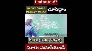 Active Voice  Passive voice Rules spokenenglishin45daysintelugu [upl. by Rfinnej933]