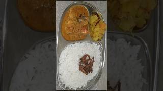 Aaj ki Thali 😋❤️aajkithali fypシ゚viral food foodblogger youtube ashortaday fishcurry fyp [upl. by Etteluap]