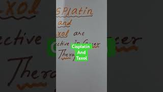 Cisplatin🩵 Taxol 🩵are effective in cancer therapy 🩷 [upl. by Eibloc]