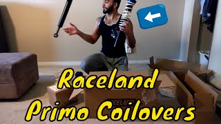 Raceland Primo Coilovers Unboxing  Mazda 3 [upl. by Ajoop]