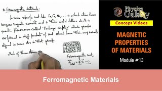 Class 12 Physics  Magnetic Properties  13 Ferromagnetic Materials  For JEE amp NEET [upl. by Tennaj691]