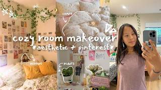 HUGE room makeover 🌱🧸 aesthetic pinterest inspired maximalist cozy [upl. by Ganiats469]