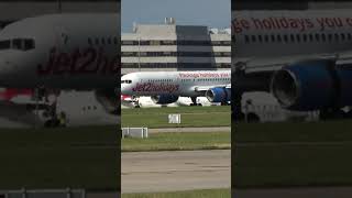 jet2 757 sunny arrival aviation planespotting planes [upl. by Cerveny646]