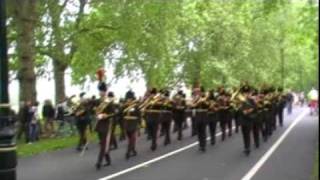 Kings Troop Royal Horse Artillery in Hyde Park [upl. by Ebba595]