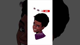 Spider Man Verse 3 Miles Morales Eyes Changing art shorts spiderman [upl. by Ettevad]